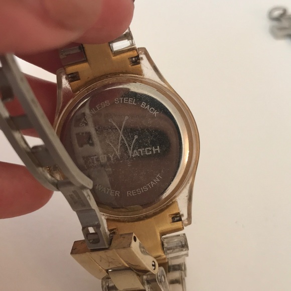 Gold and Clear Toy Watch - Picture 3 of 3